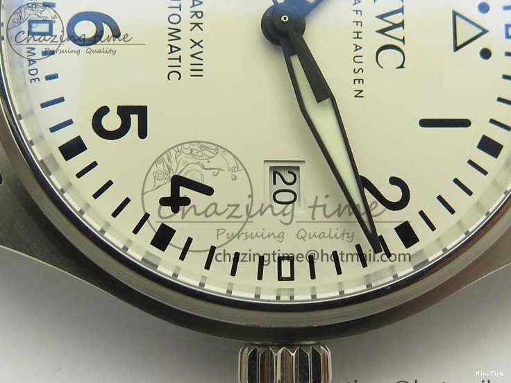 MIROTIME 0210 ZeroBulk Mark XVIII IW327002 MKS 1:1 Best Edition White Dial On SS Bracelet MIYOTA 9015 V 7209